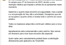 Ney Matogrosso adia show em Tiradentes após restrição médica