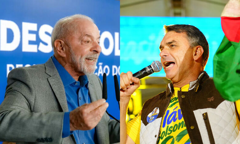Pesquisa aponta empate técnico e redução da diferença entre flávio e lula na reta final