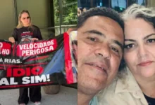 Protesto cobra justiça após atropelamento de casal em avenida