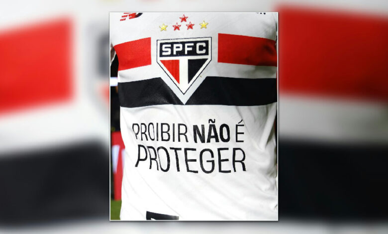 São Paulo estampa protesto contra medida de apostas nas camisas