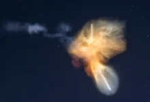 Spacex cria efeito de água-viva espacial no céu da Flórida