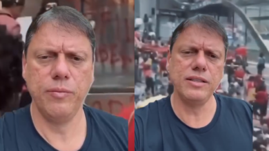 Tarcísio de Freitas condena vandalismo em estações após ato político em São Paulo