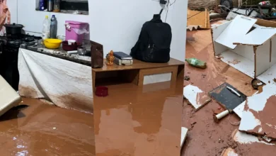 Tempestade causa alagamento, destrói móveis e derruba muro em Goiânia