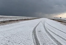 Tempestade de granizo transforma paisagem rural e surpreende moradores