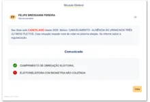 Titulo de eleitor cancelado impede felca de votar nas proximas eleicoes