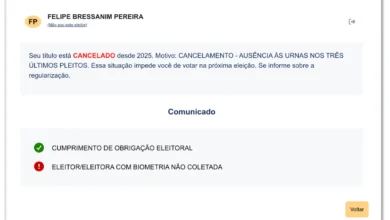Titulo de eleitor cancelado impede felca de votar nas proximas eleicoes