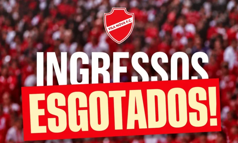 Torcida do Vila Nova esgota ingressos em tempo recorde para duelo contra o Novorizontino