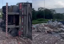 Tragédia na Br-393 deixa cinco mortos após colisão envolvendo caminhão e quatro veículos