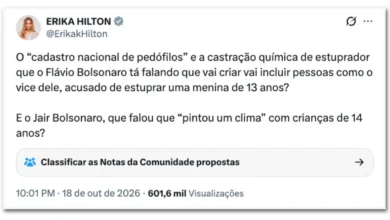 Vice de Flávio Bolsonaro aciona o STF contra Erika Hilton por postagem